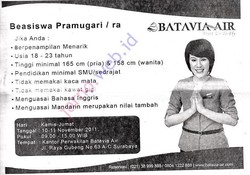 Lagi, Eks Pramugari Digugat Rp 1,1 Miliar oleh Batavia Air