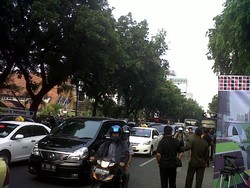 Jelang Pelantikan Jokowi, Lalin di Jalan Kebon Sirih Macet