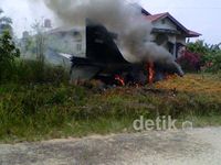 Pesawat Hawk 200 TNI AU Jatuh di Riau