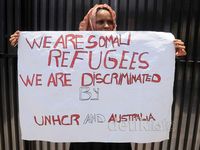 Pengungsi Somalia Demo Kantor UNHCR Makassar