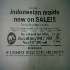 Menakertrans Minta Malaysia Tindak Iklan TKI on Sale