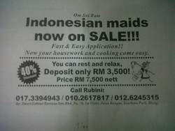 Malaysia Janji Usut Iklan TKI On Sale
