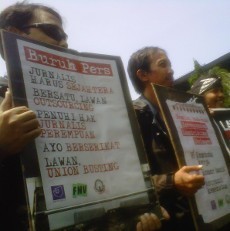 AJI Bandung Kembali Gelar Aksi Protes Kekerasan Pada Wartawan