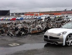 Kena Badai Sandy 16 Mobil Fisker Karma Terbakar