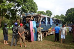 Polisi: Kecelakaan Maut di Baturaden Akibat Rem Bus Blong