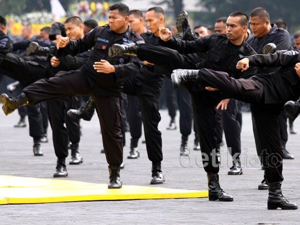 Beladiri & Terjun Payung Meriahkan HUT Brimob