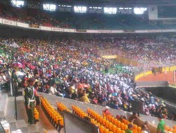 Hujan Deras di GBK, Pidato Din Syamsuddin Tertunda Karena Mic Mati