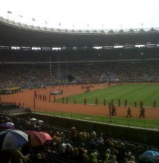 Sapa Warga Muhammadiyah, Din Syamsuddin Basah-basahan Kelilingi GBK