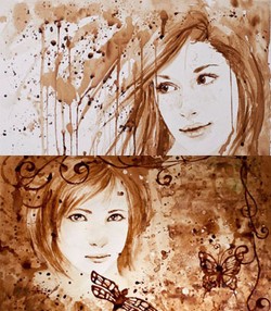 Wow, Lukisan Cantik Ini Terbuat dari Tinta Kopi!