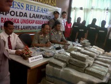 Polda Lampung: Pemesan Ganja 600 Kg Terpidana Narkotika LP Bandung