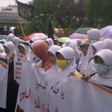 HTI Demo Kedubes AS Protes Serangan Israel ke Gaza