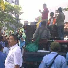 Organda Demo di Kantor Jokowi, Lalin Macet