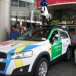 Pemandangan Google Street View di Jakarta, Macet?