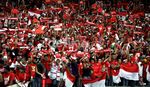 Suporter Timnas Merahkan Bukit Jalil
