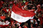 Suporter Timnas Merahkan Bukit Jalil