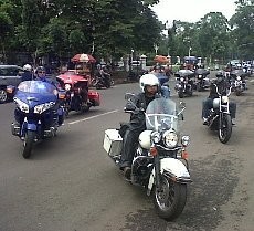 Pecinta Moge Kumpul di Gasibu, Arus Lalin Lancar