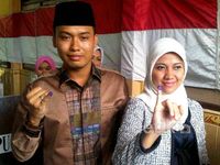 Muhammad Mahmum Ibnu Fuad Nyoblos di TPS 14