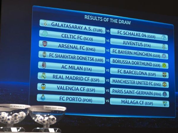 Ini Dia Hasil Undian Perdelapanfinal Liga Champions