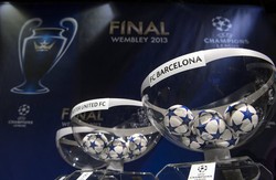 Leg pertama babak perdelapanfinal akan berlangsung pada 12, 13, 19, dan 20 Februari 2013. Sementara leg kedua akan berlangsung pada 5, 6, 12, dan 13 Maret 2013. AFP/Fabrice Coffrini.