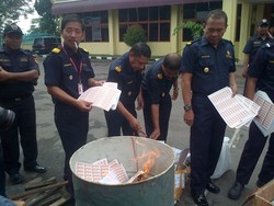 Pita Cukai Palsu Senilai Rp 22 M Dimusnahkan di Medan