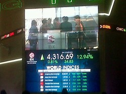 IHSG Parkir di Level 4.316 Tutup Tahun 2012