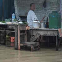 Ketinggian Permukaan Bengawan Solo di Bojonegoro Nyaris Level Bahaya