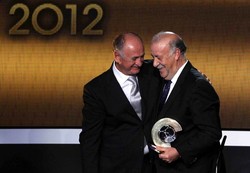 Penyerahan penghargaa pelatih terbaik dunia 2012 dilakukan di markas FIFA di Zurich, Selasa (8/1/2013) dinihari WIB. Reuters/Arnd Wiegmann.