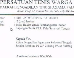 Infak Hakim Rp 2 Juta Bangun Lapangan Tenis Dorong Korupsi