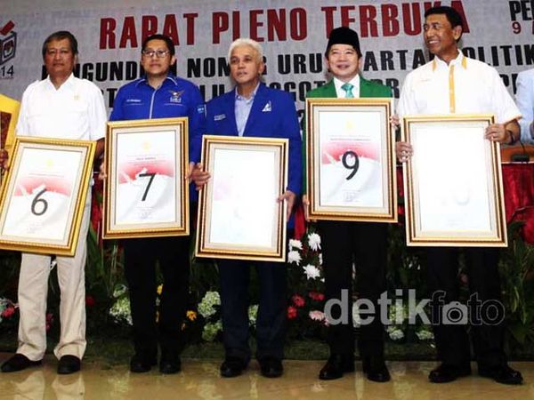 Ini Dia Nomor Urut Partai Peserta Pemilu 2014