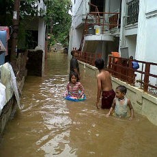 Perumahan Poris Gaga Tangerang Terendam Banjir