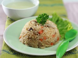 Resep Anak: Nasi Tim Daging