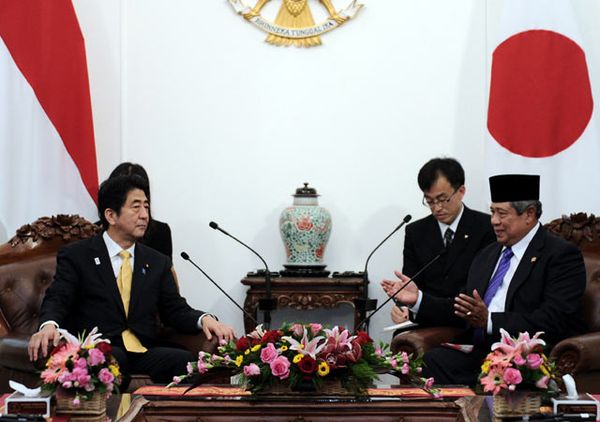 Presiden SBY Menerima Kunjungan PM Jepang