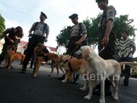 4 Anjing Pelacak Dihibahkan ke Polrestabes Surabaya