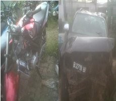  Ini Penampakan Fortuner dan Vixion yang Kecelakaan di Jl S Parman