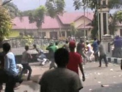 Pasca Bentrok Polisi dan Pendemo, Kapolda Sumut Tinjau Mapolres Langkat