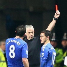 Ketika Hazard Dikartu Merah Setelah Tendang Ball Boy