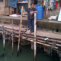 Tanggul Pasar Ikan Jadi Pemukiman Warga