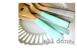 Yuk, Bikin Spatula Kayu dengan Warna Ombre!