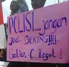 Tuntut Galian C Ilegal Ditutup, Polres Mojokerto Didemo