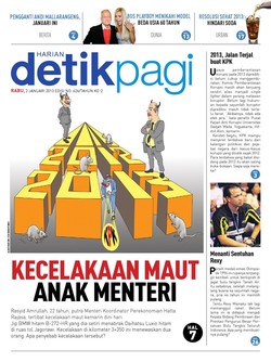 KECELAKAAN MAUT ANAK MENTERI