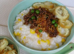 Resep Anak: Bubur Jagung Tabur Daging