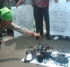 Tuntut Pelaku Pemukulan, Wartawan Mojokerto Demo Polresta