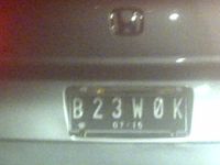 5 Pelat Mobil Nyeleneh
