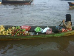 Mengarungi Sungai Barito di Pagi Hari, Segar!