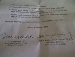 Wanbin: Anas Tak Lagi Berwenang Teken Undangan Rapimnas PD