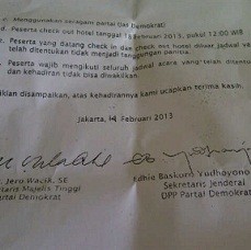 Tak Diteken Anas, Undangan Rapimnas PD Tetap Sah