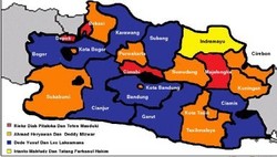 Peta Kekuatan 5 Cagub Jabar