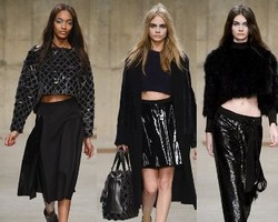Busana Hitam Bergaya Edgy Jadi Tren Topshop di London Fashion Week 2013