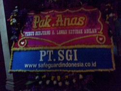 Karangan Bunga Dukungan kepada Anas Urbaningrum