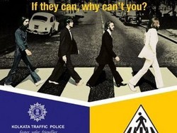 Cover Album The Beatles Dijadikan Poster Kampanye Keselamatan 